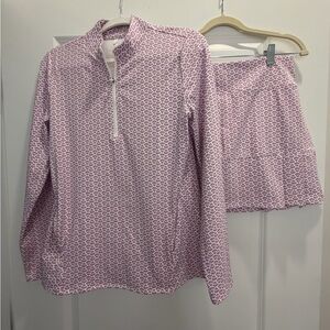 Sigrid Olsen Set skort and 1/2 zip top